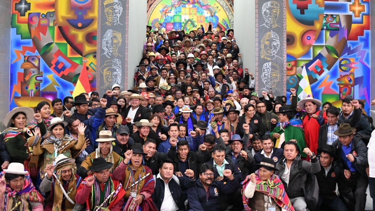 Organizaciones en la Casa Grande del Pueblo  en el gobierno del MAS. Foto: ABI