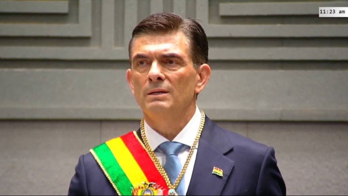 Presidente de Bolivia, Rodrigo Paz. Foto. Captura