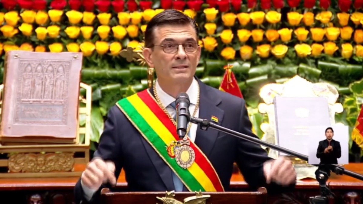 Presidente de Bolivia, Rodrigo Paz. Foto: Captura