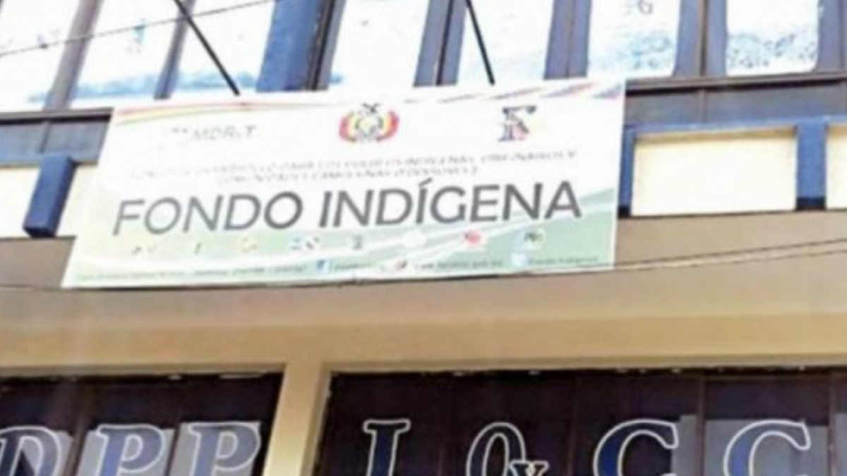 El frontis de las oficinas del Fondo Indígena. Foto: ANF