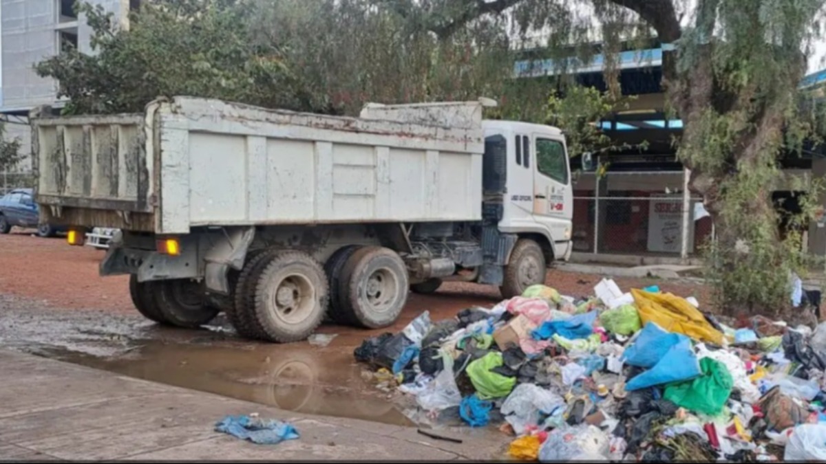 La alcaldía inicia con el recojo de basura en Colcapirhua. Foto: Unitel