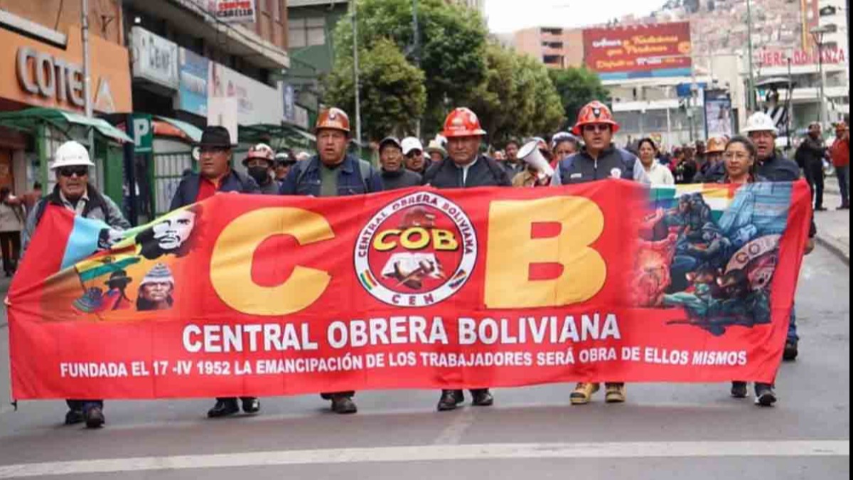 La COB y los mineros asalariados exigen la abrogación del DS 5503. Foto: Internet