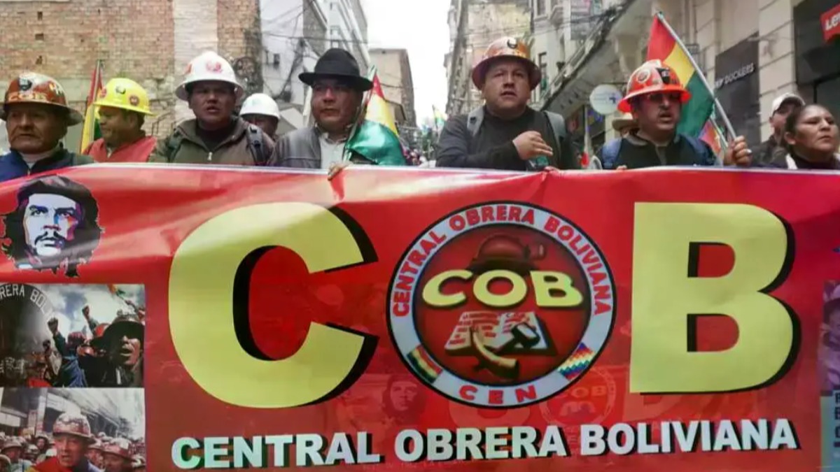 Marcha de la COB en La Paz. Foto: Internet