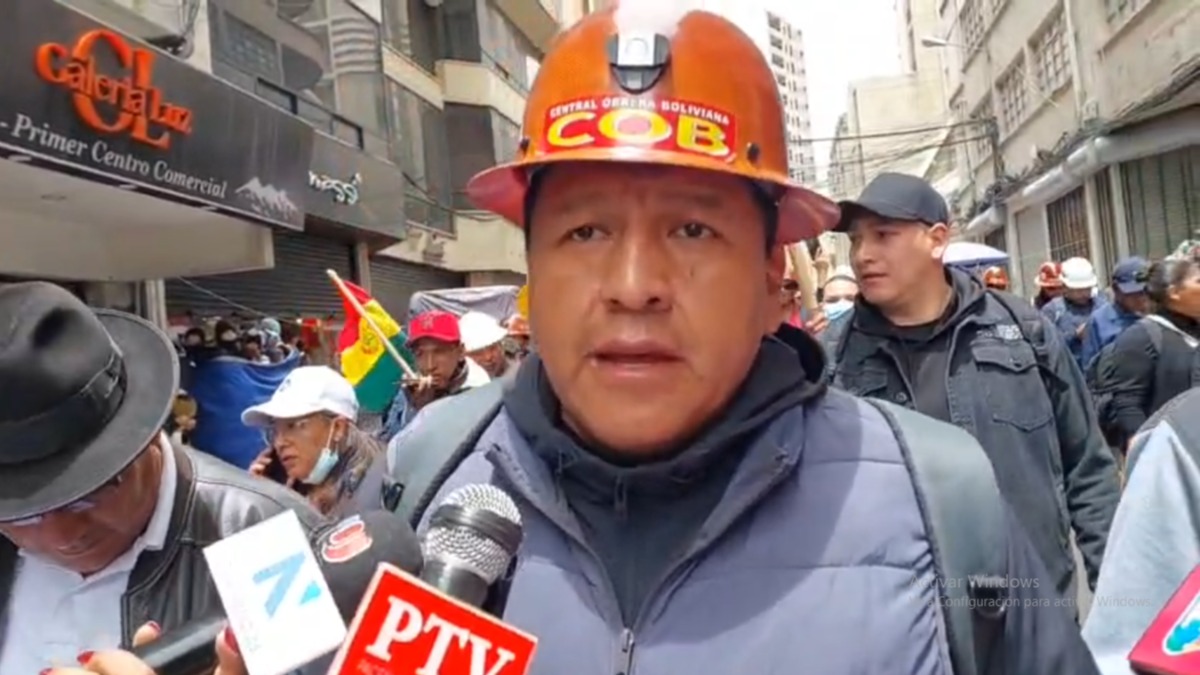 Mario Argollo, máximo ejecutivo de la COB. Foto: Captura de video