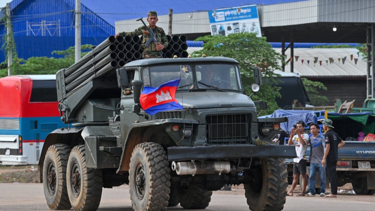 Vehículo militar de Camboya.