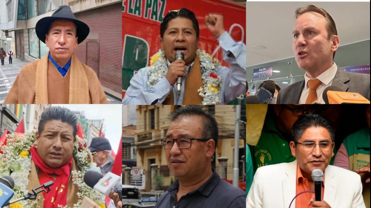 Candidatos habilitados a la Gobernación de La Paz. Foto: ANF