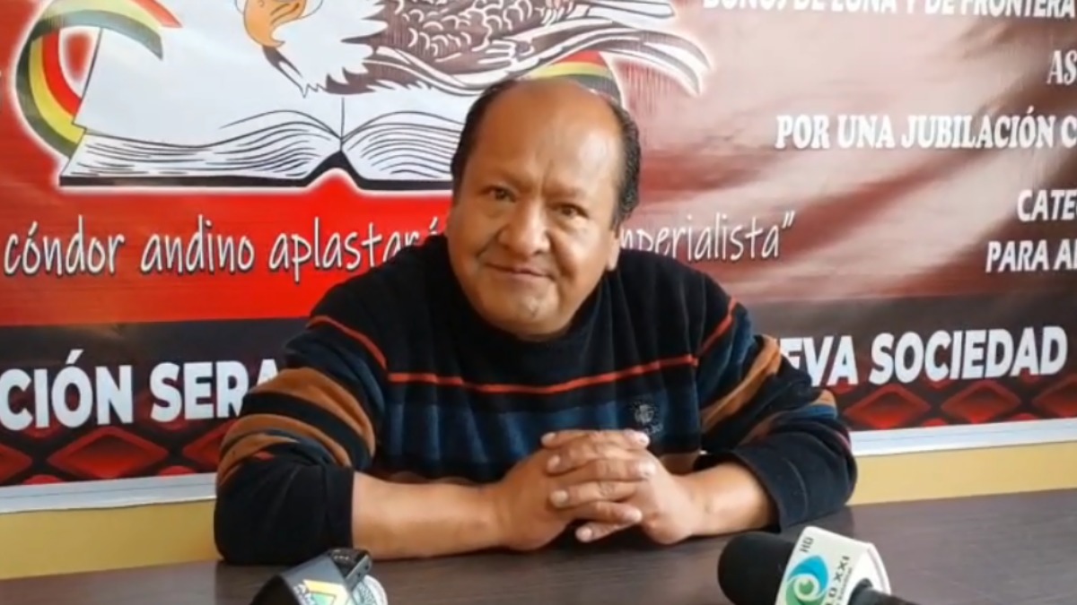 El ejecutivo del Magisterio Urbano de La Paz, Gerardo Bustamante. Foto: ANF