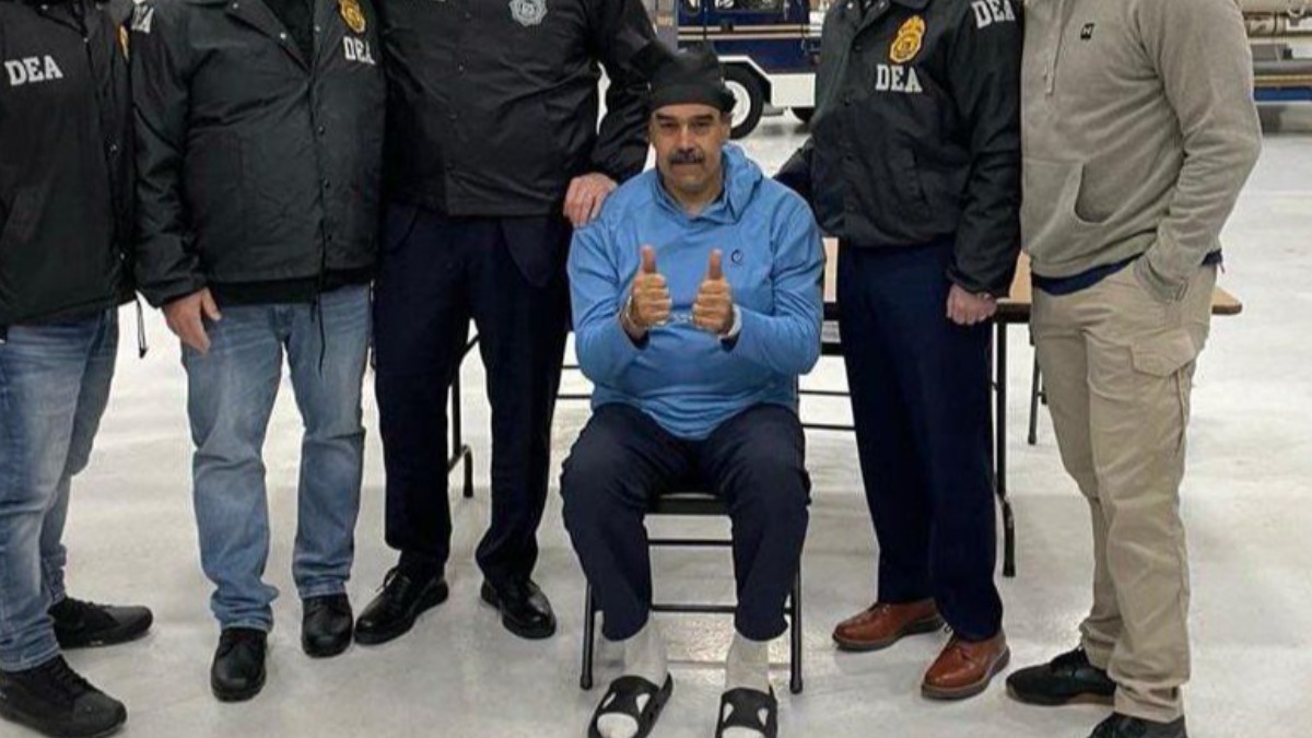 El presidente de Venezuela, Nicolás Maduro, en instalaciones de la DEA.