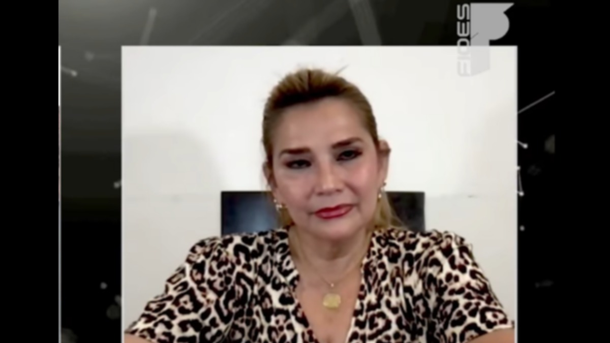 La expresidenta Jeanine Áñez realizó las declaraciones en el programa Sin Concesiones. Foto: Captura de video