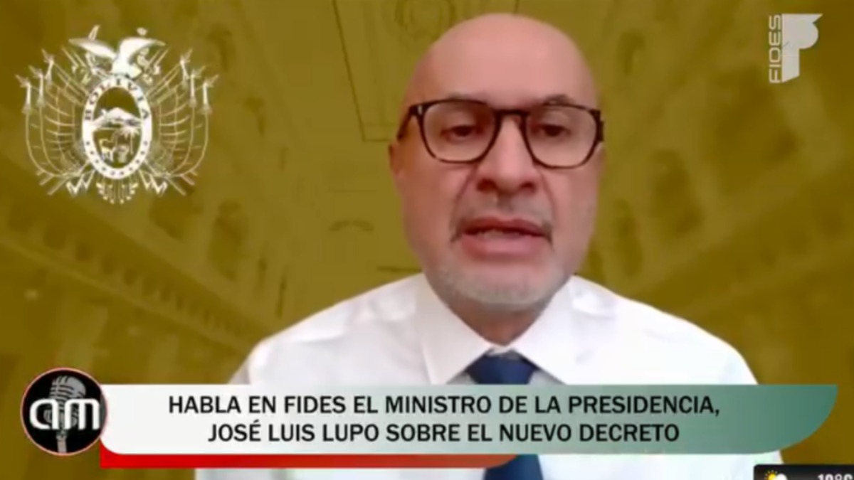 Ministro de la Presidencia, José Luis Lupo. Foto: Captura de video