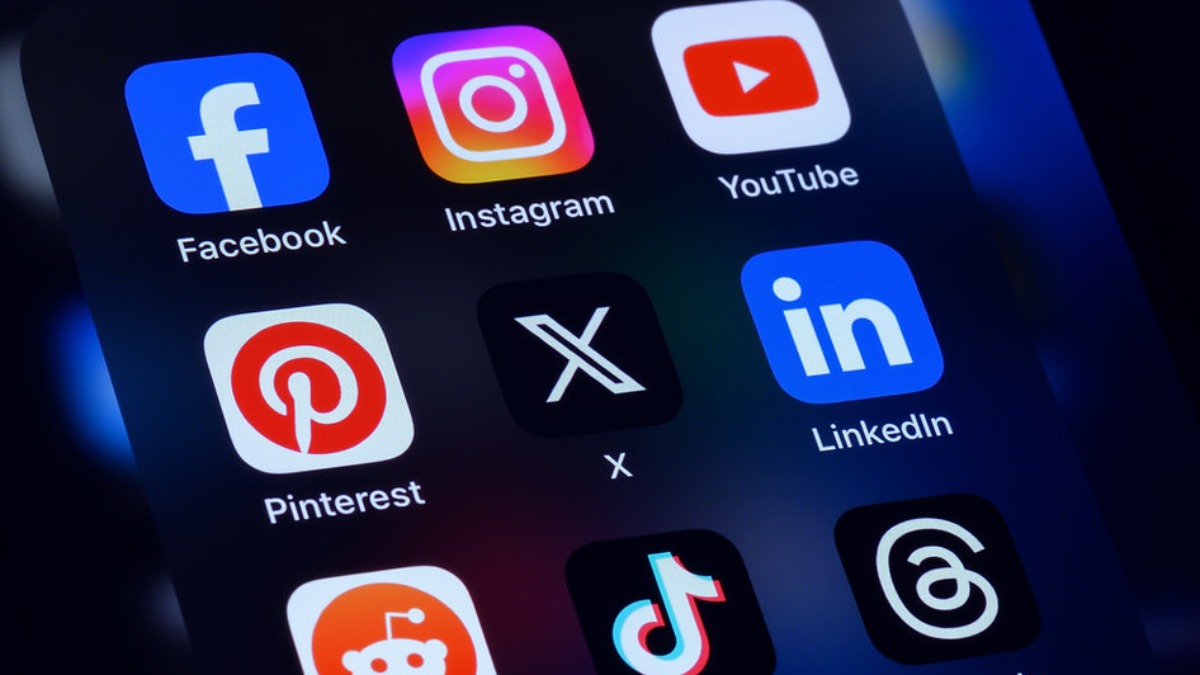 Redes sociales en un dispositivo móvil.