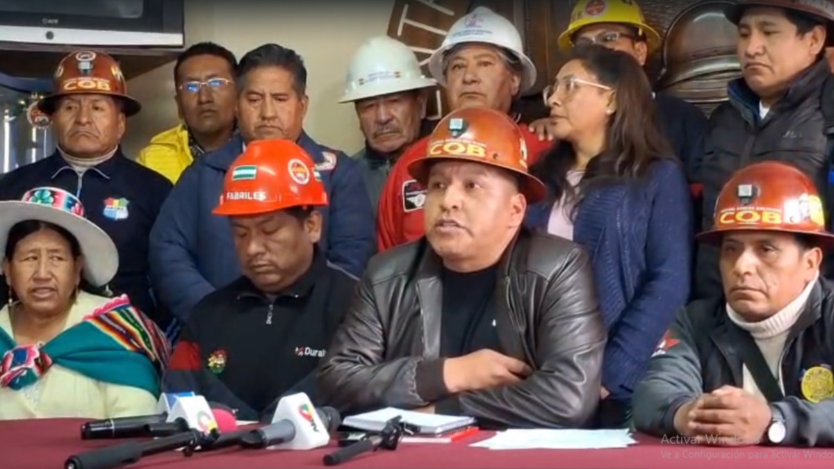 El secretario ejecutivo de la COB, Mario Argollo. Foto: Captura de video