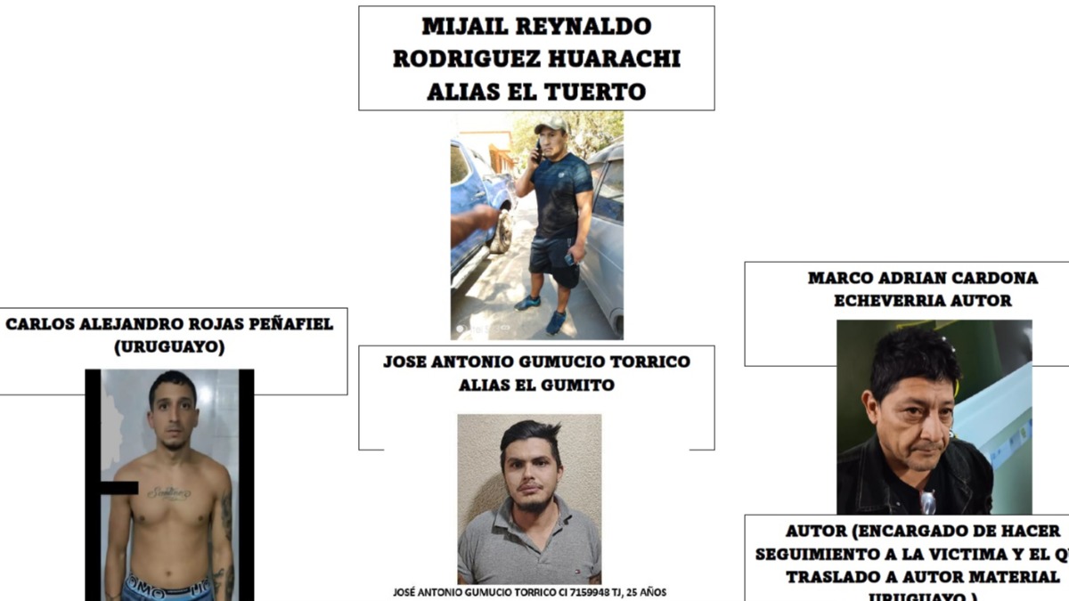 Implicados en el asesinato de Mauricio Aramayo. Foto: Fides Tarija