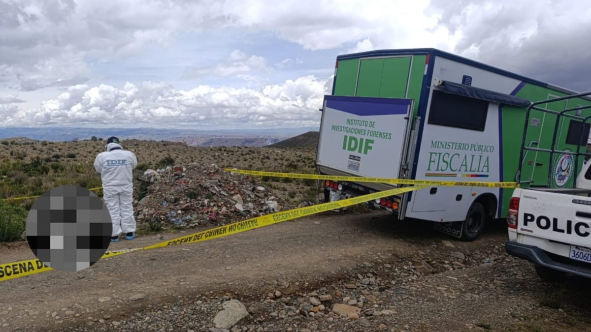 La víctima fue encontrada sin vida en la zona Siete Lagunas en El Alto. Foto: Fiscalía