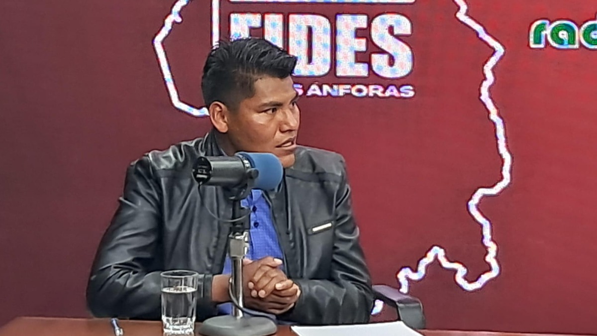 René Yahuasi, candidato a la Gobernación de La Paz por Nueva Generación Patriótica (NGP). Foto: Radio Fides