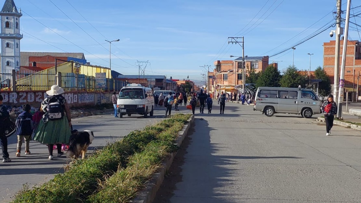 Bloqueo en El Alto. Foto: ANF