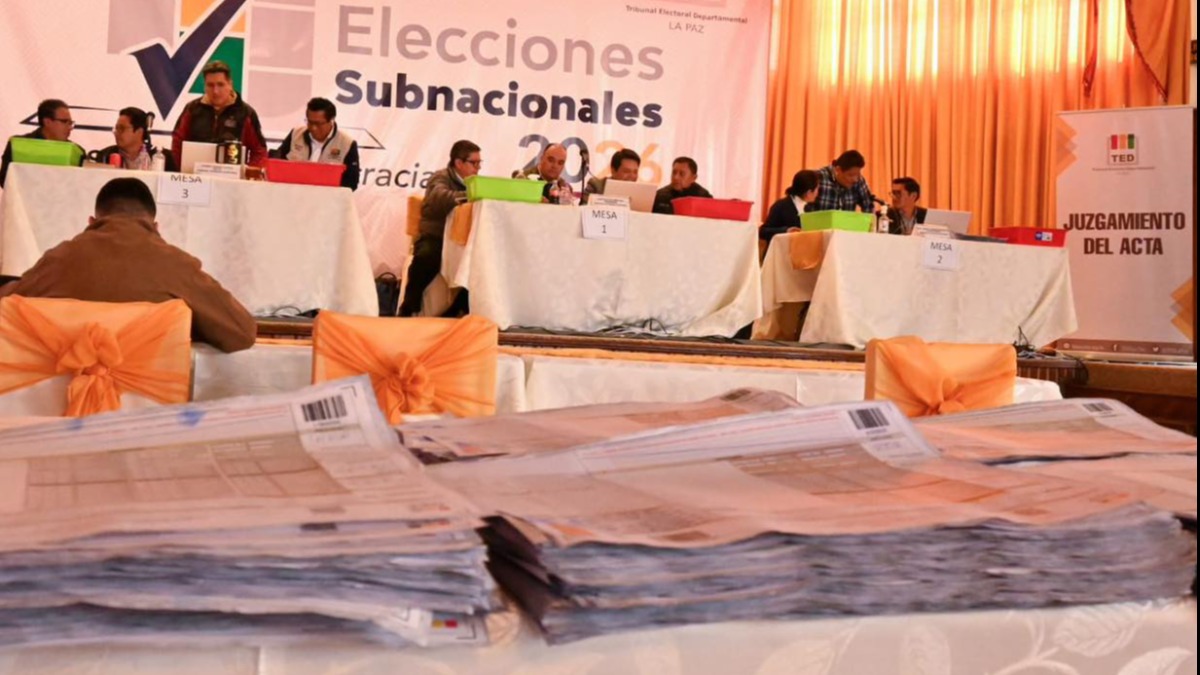 Centro de cómputo del Tribunal Electoral Departamental de La Paz. Foto: TED
