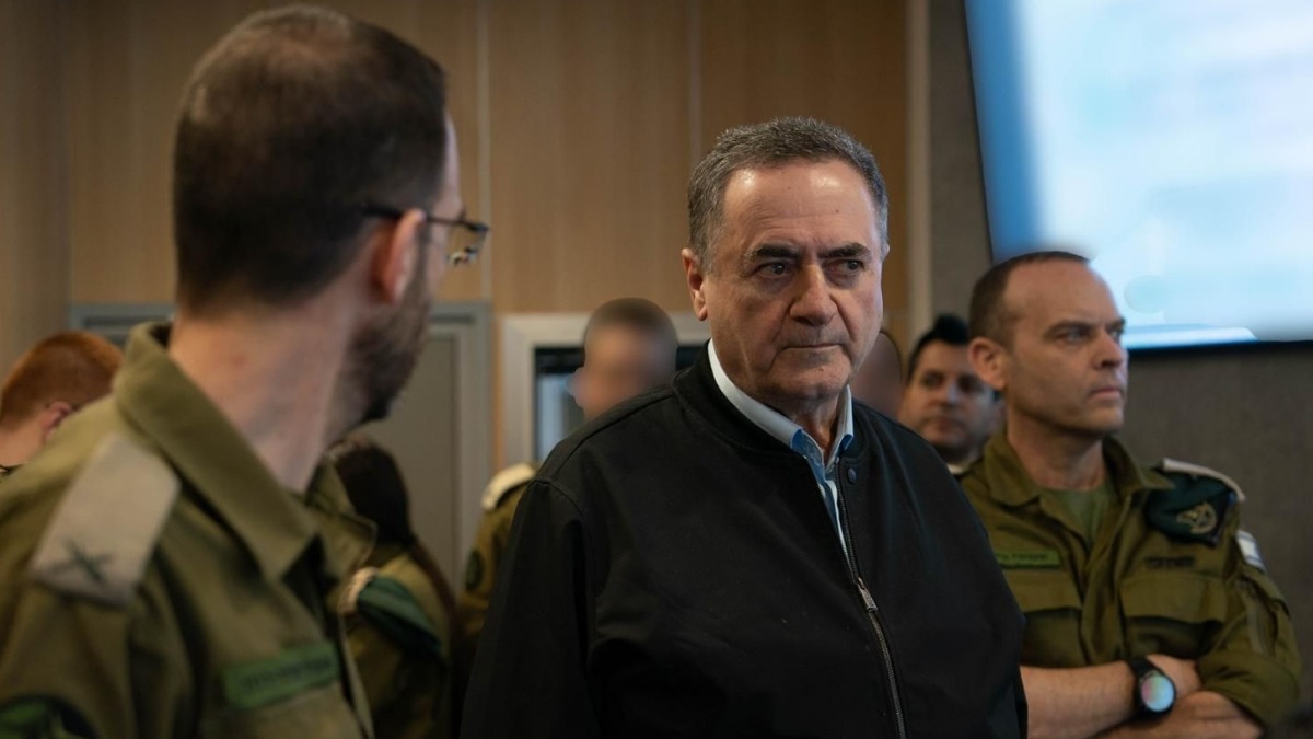 El ministro de Defensa de Israel, Israel Katz (centro), durante una reunión en medio de la ofensiva lanzada el 28 de febrero de 2026 por Estados Unidos e Israel contra Irán.