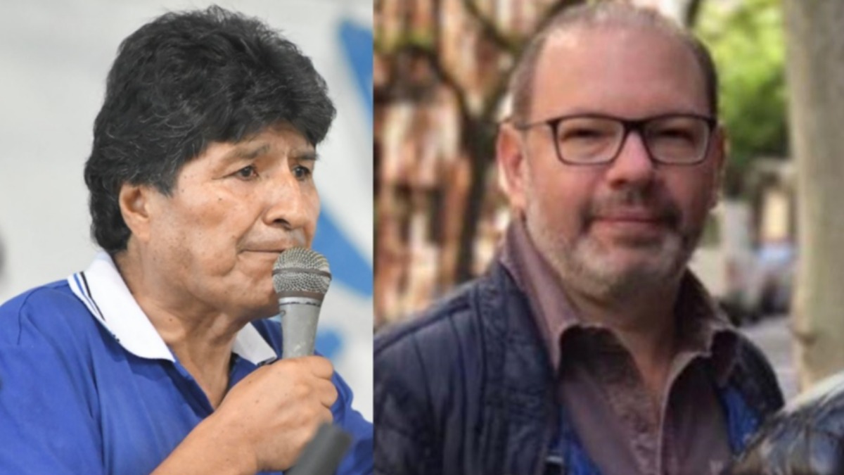 Evo Morales y  Philip Lichtenfeld. Foto: Composición