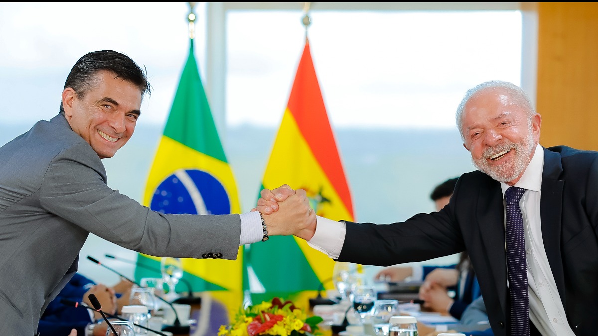 Los presidentes de Bolivia, Rodrigo Paz, y de Brasil, Luiz Inácio Lula da Silva