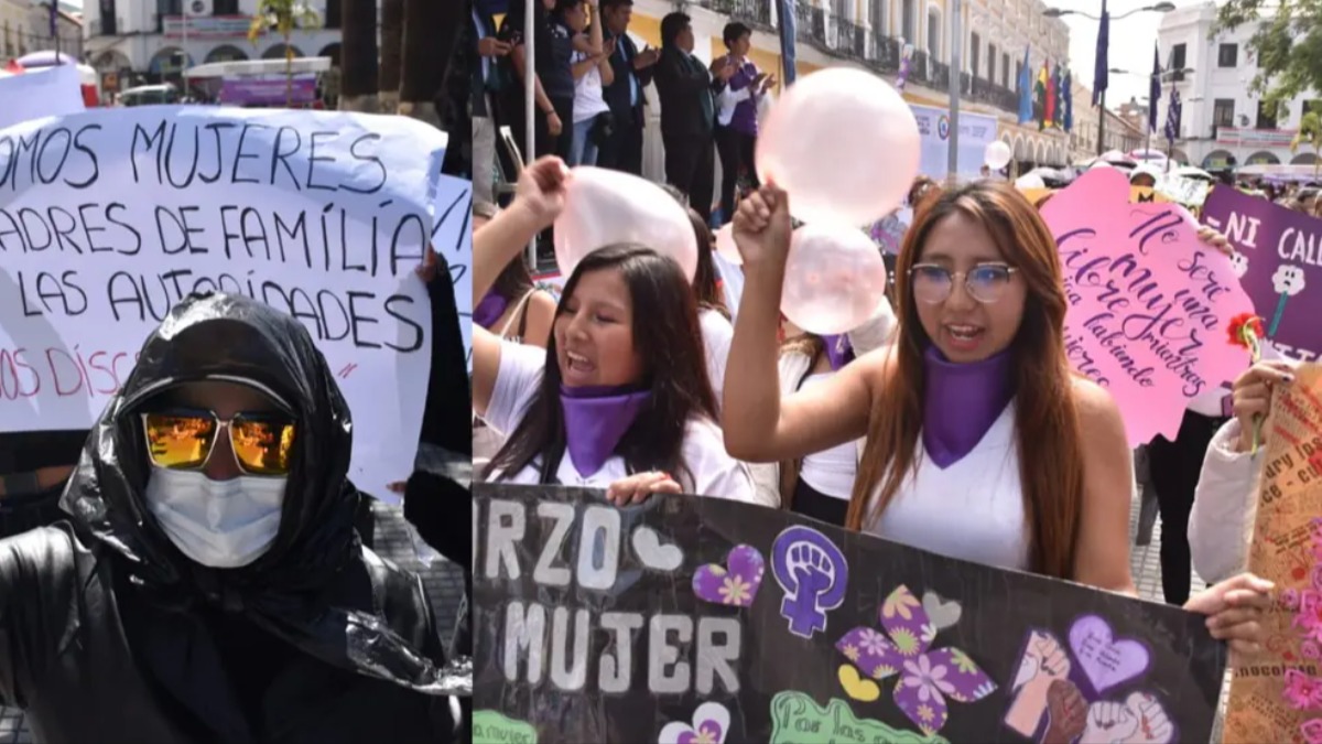 Marcha de mujeres por el 8 de marzo. Foto: Opinión