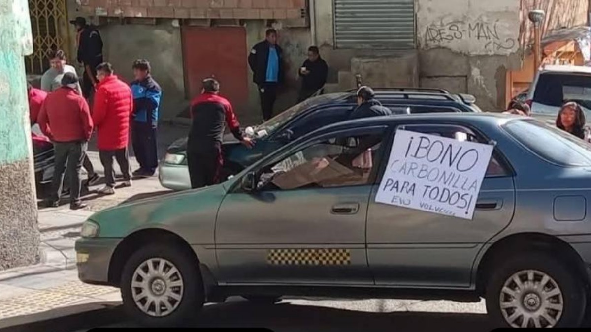 Paro de transporte en La Paz. Foto: CTV