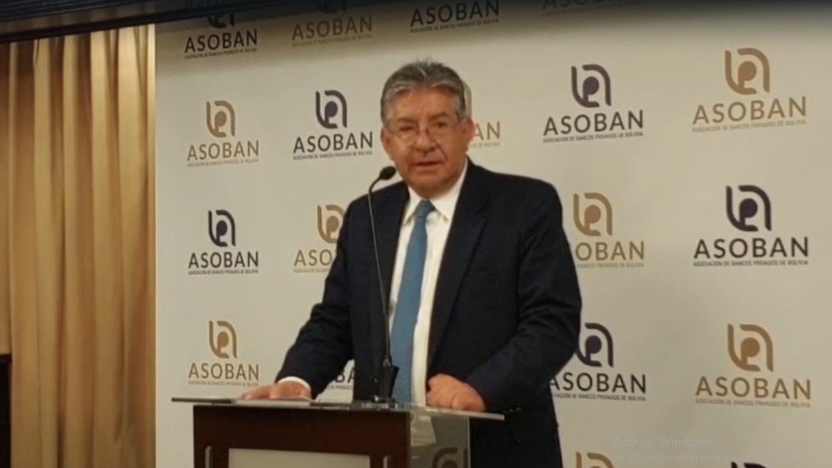 Secretario ejecutivo de La Asociación de Bancos Privados de Bolivia (Asoban), Nelson Villalobos. Foto: Captura de video
