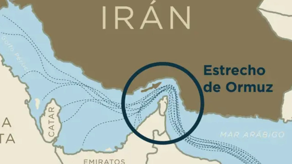 Ubicación del estrecho de Ormuz.