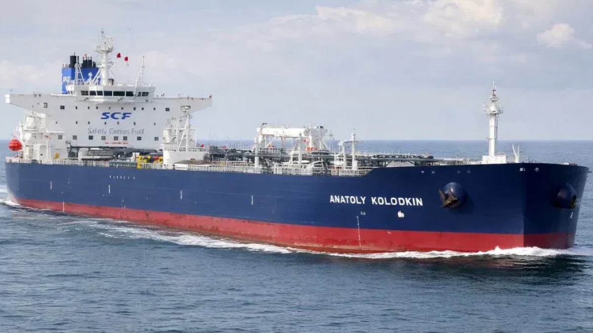 Un buque petrolero ruso.