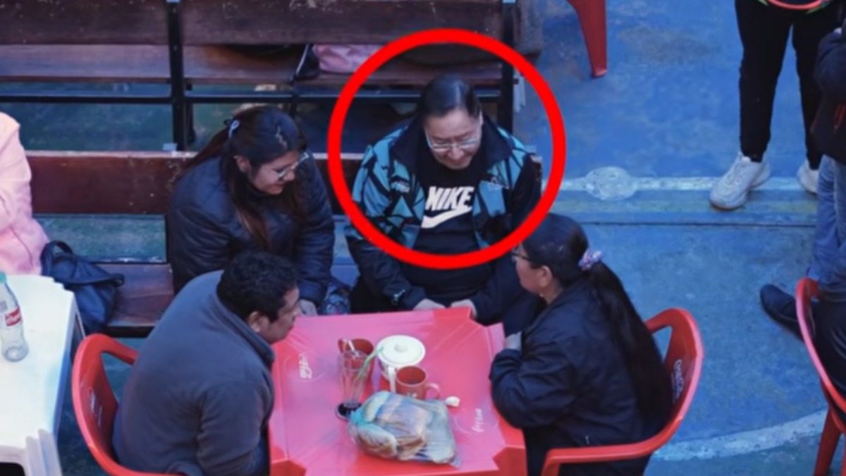 Video muestra a Luis Arce en el patio del sector denominado 