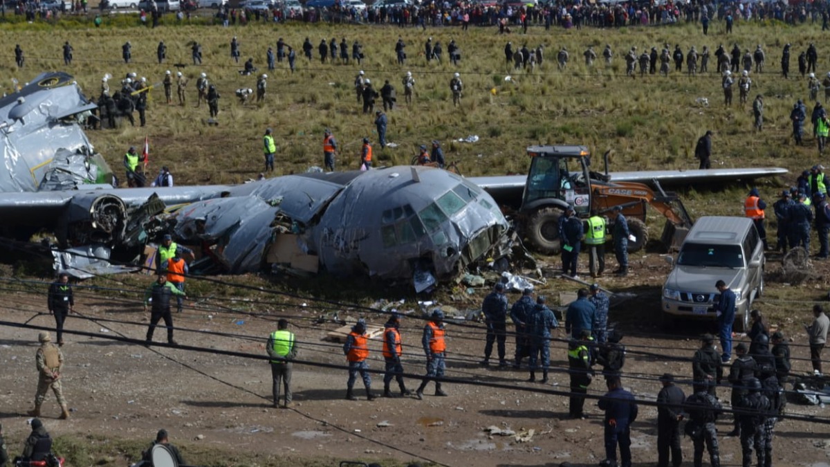 Aeronave siniestrada en El Alto. Foto: ANF