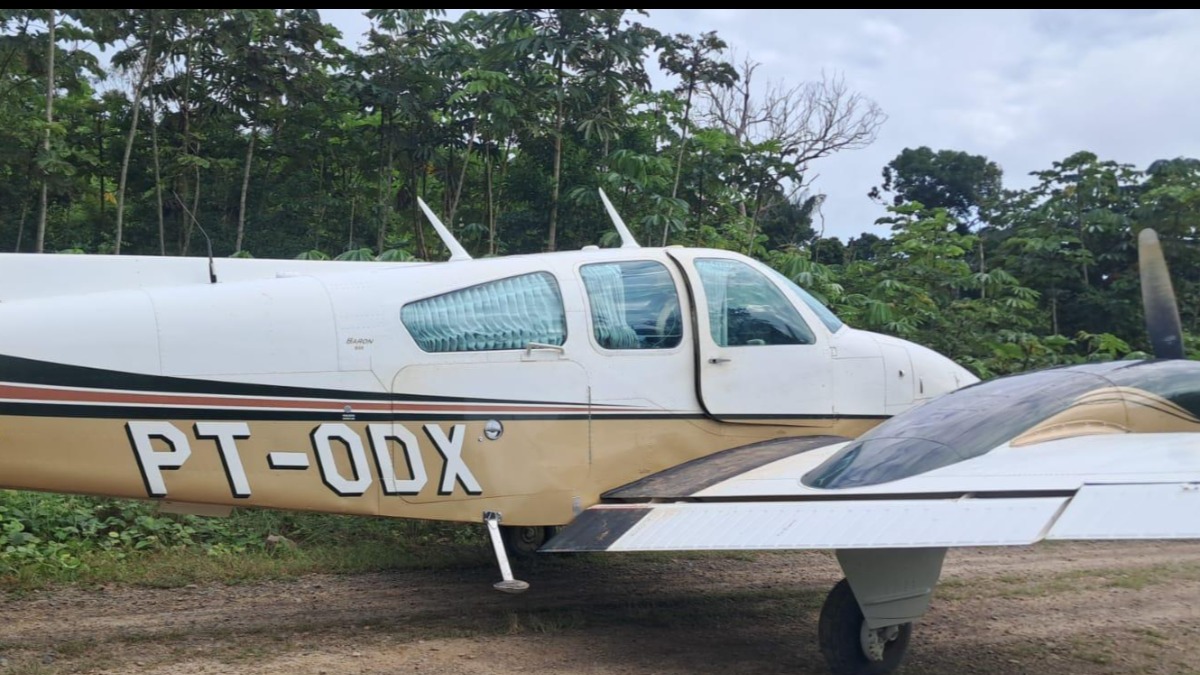 Avioneta incautada durante un operativo en el TIPNIS. Foto: Viceministerio Def. Social