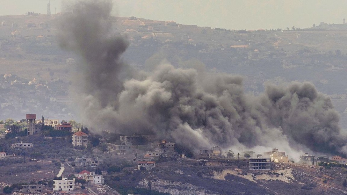 Bombardeo israelí en Líbano.