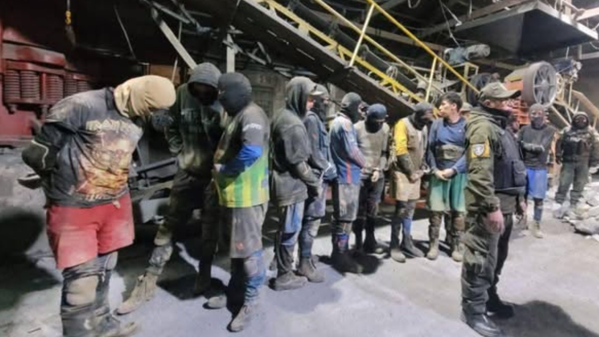 Detención de jucus en Huanuni. Foto: Policía Boliviana