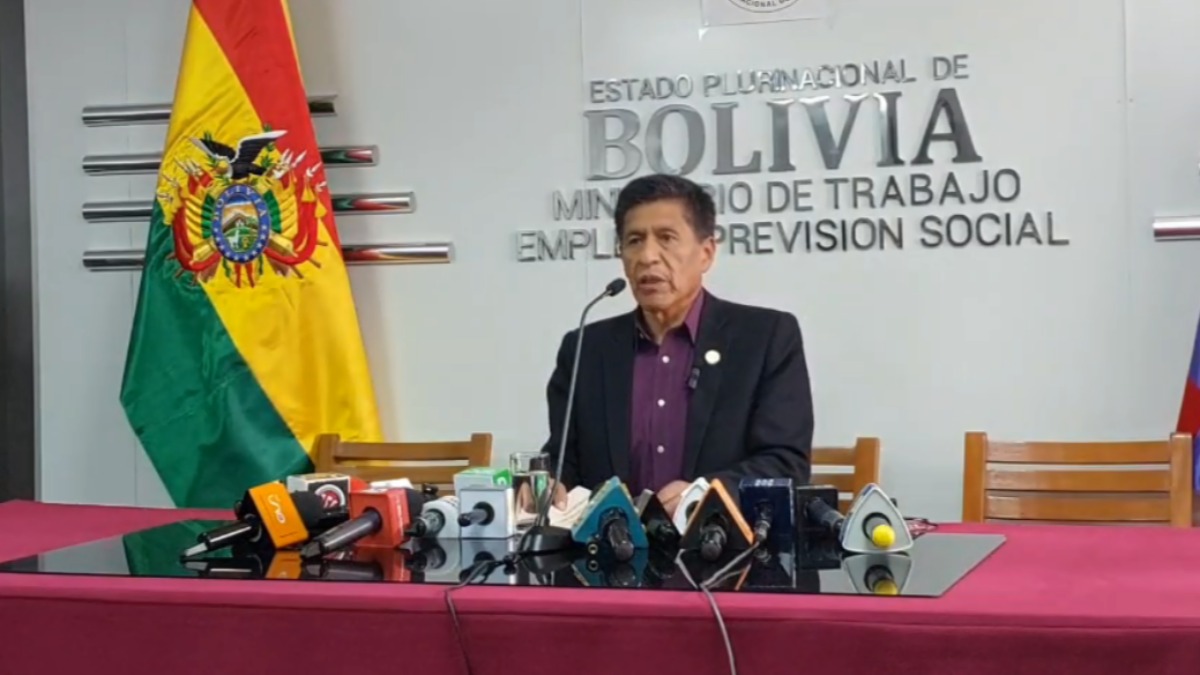 El ministro de Trabajo, Edgar Morales. Foto: Captura de video