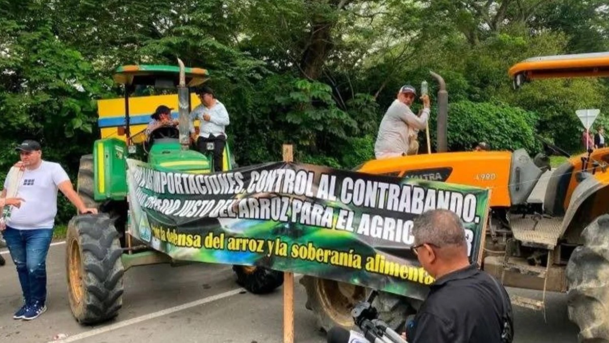 En Beni, productores protestan por el arroz importado. Foto archivo: Marban Noticias