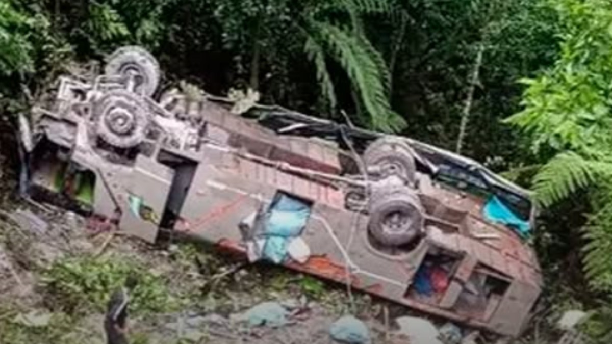 Imagen del accidente en la carrtera hacia Apolo. Captura de video