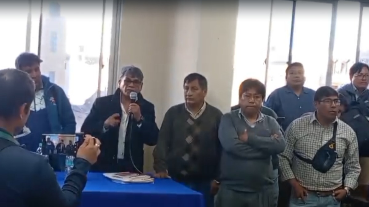 Lucio Méndez, Ejecutivo de la Federación Departamental de Choferes de Oruro. Foto: Captura de video