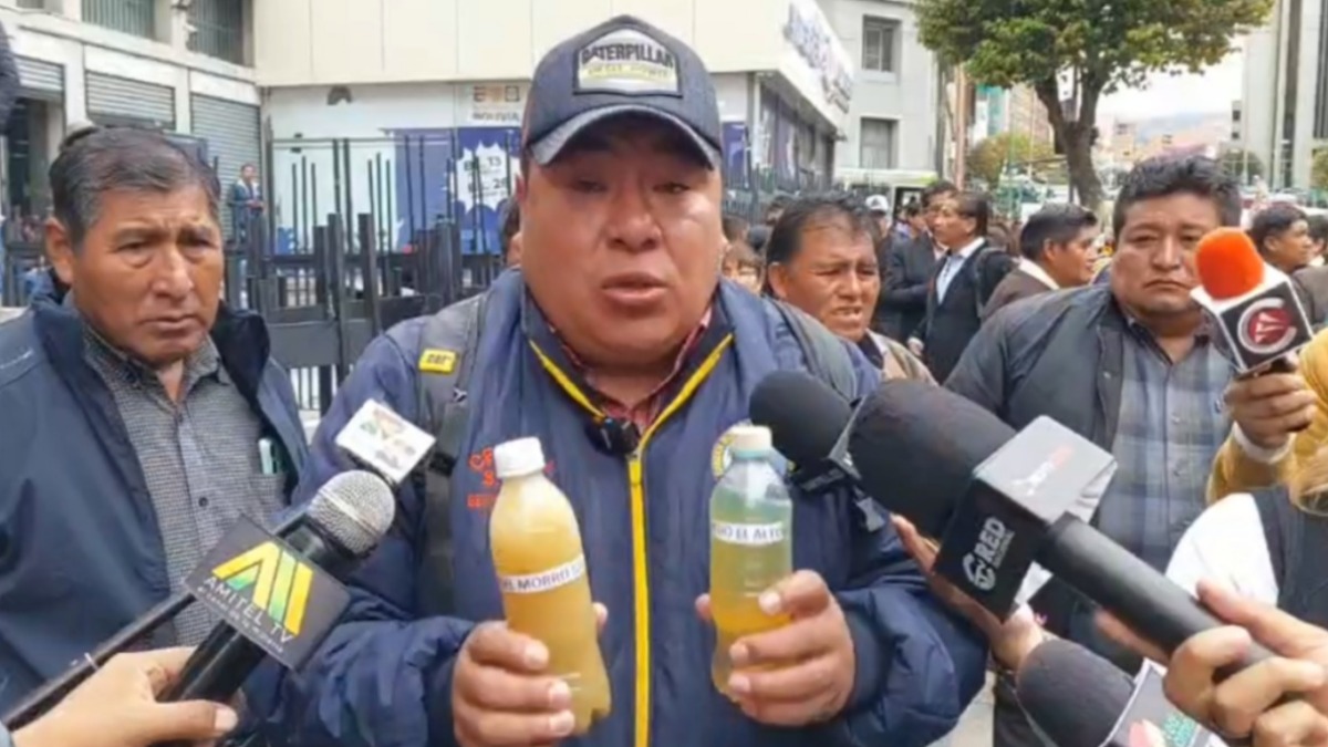 Marlon Cruz, dirigente de la Federación Departamental de Transporte Pesado de La Paz. Foto: ANF