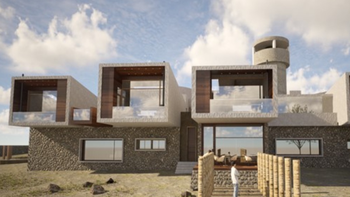 Proyección del hotel boutique en el municipio de Tahua, Potosí. Foto: ANF