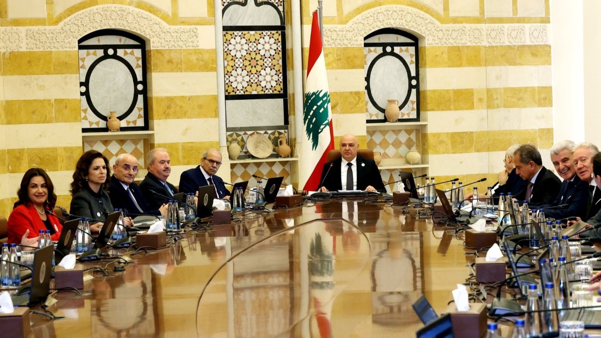Reunión del Consejo de Ministros en presencia del presidente libanés, Joseph Aoun.  Foto: Europa Press