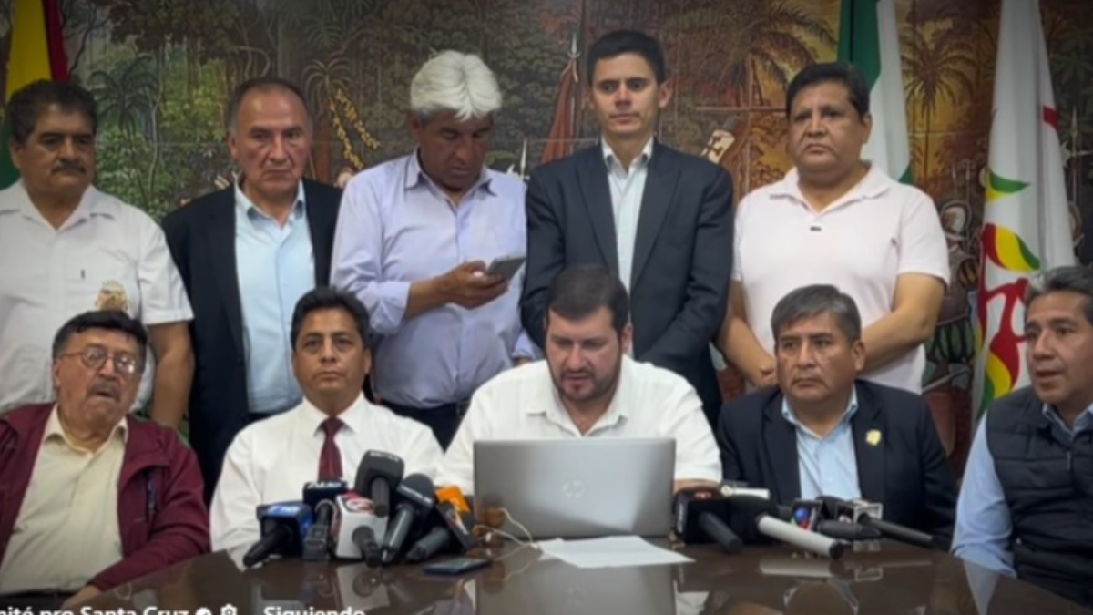 Dirigentes del movimiento cívico. Foto: Captura
