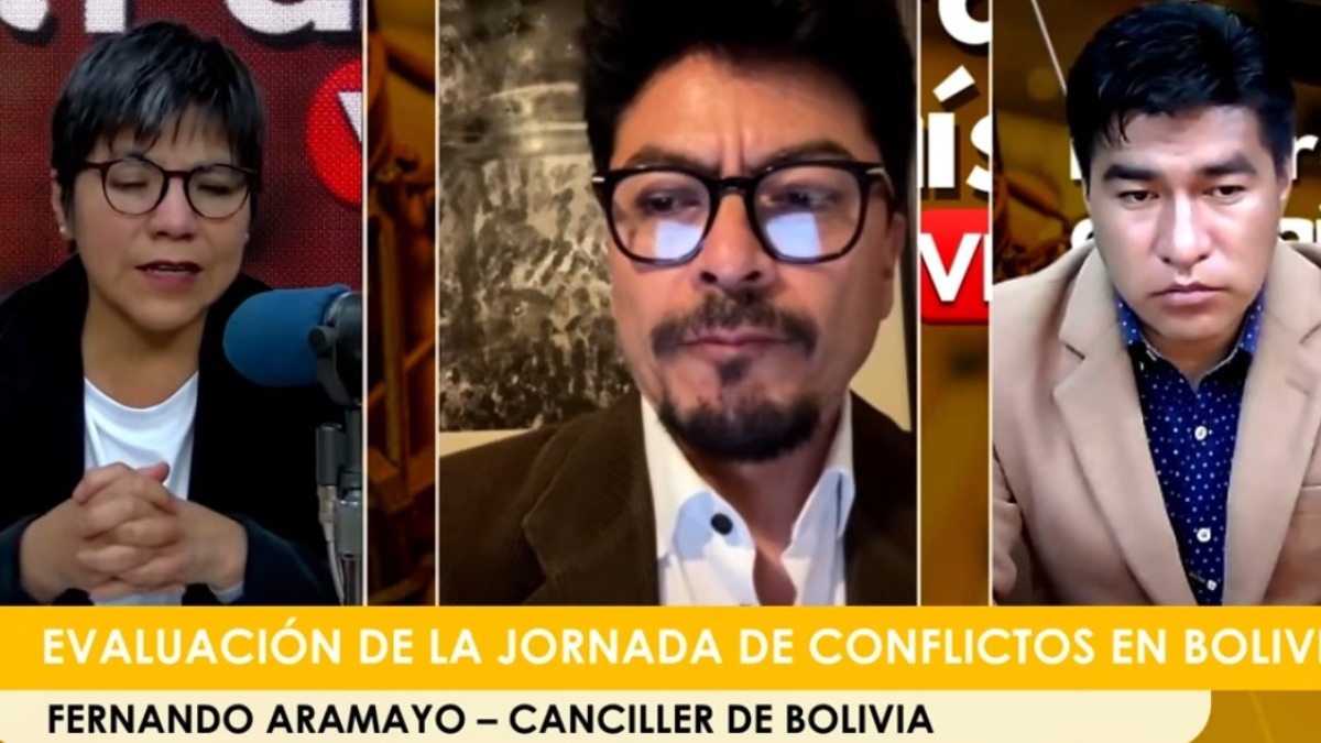 El canciller Fernando Aramayo en declaraciones a radio Fides. Foto: captura