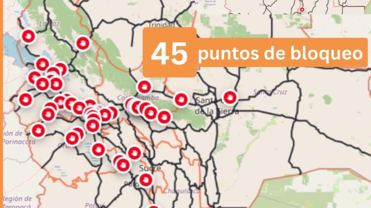 El mapa de los bloqueos este martes 19 de mayo