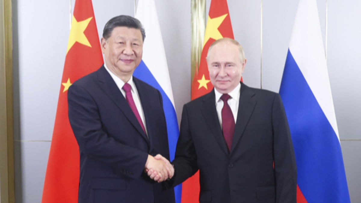 El presidente de China, Xi Jinping y su homólogo ruso, Vladimir Putin.