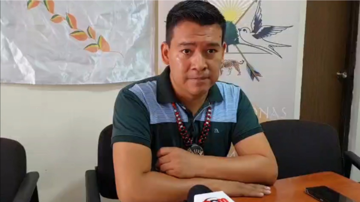 El presidente de la Confederación de Pueblos Indígenas del Oriente Boliviano (CIDOB), Lino Illimuri. Foto: Captura de video