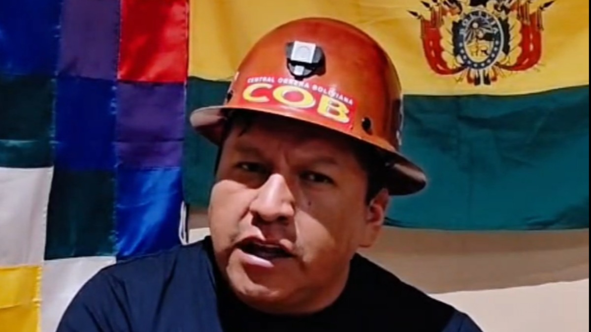 El secretario ejecutivo de la COB, Mario Argollo. Captura de video.