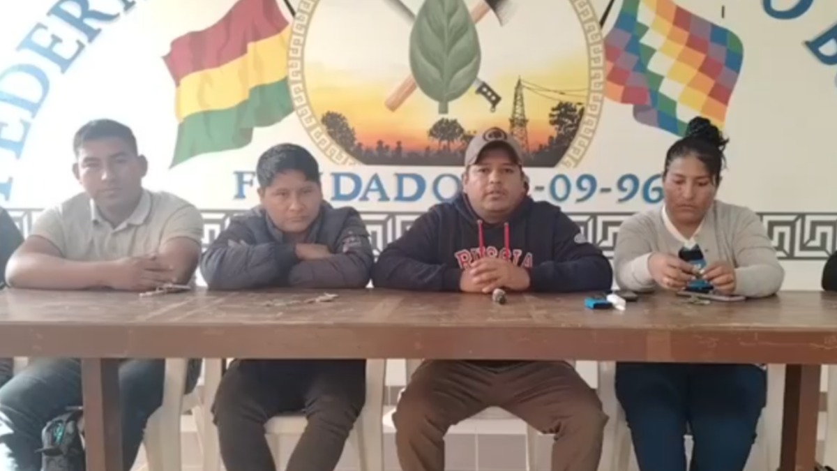 El vicepresidente de las Seis Federaciones del Trópico de Cochabamba, Dieter Mendoza. Foto: Captura de video