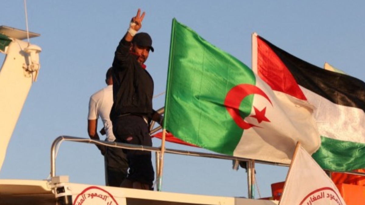 Embarcación de la Global Sumud Flotilla.