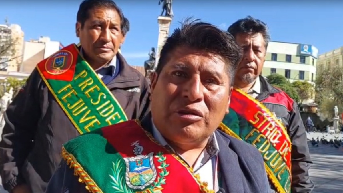 Justino Apaza, presidente de la Fejuve departamental de La Paz. Foto: ANF